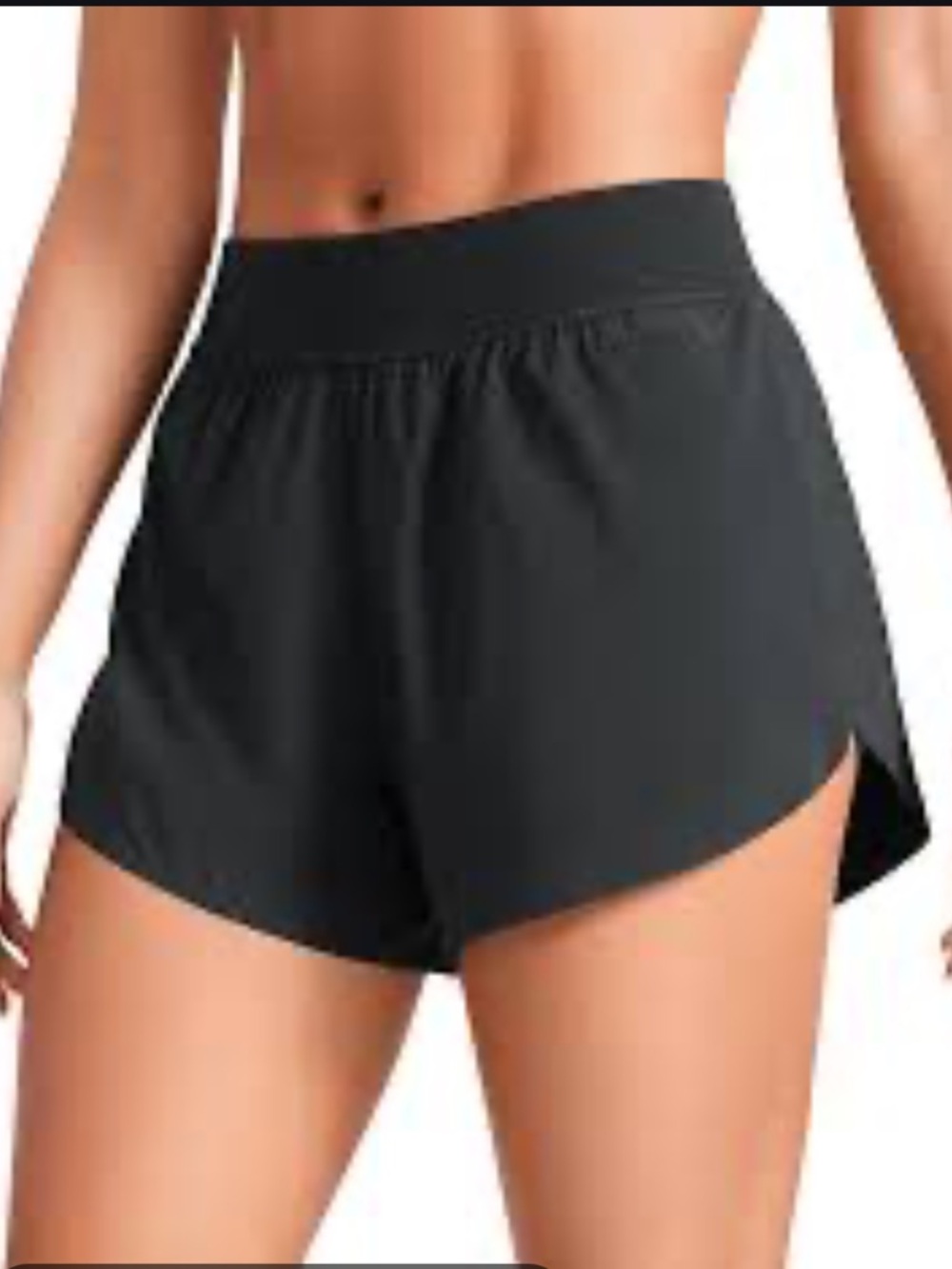 Feathery-Fit Soft High Rise Shorts from CRZ YOGA- 2 Pairs Black & Khaki